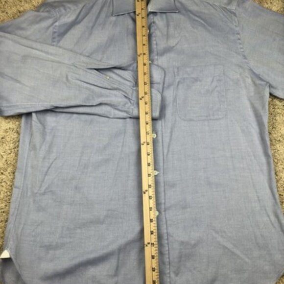 Ermenegildo Zegna Button Up Shirt Adult Large Blue White Long Sleeve Casual Men - Picture 6 of 10